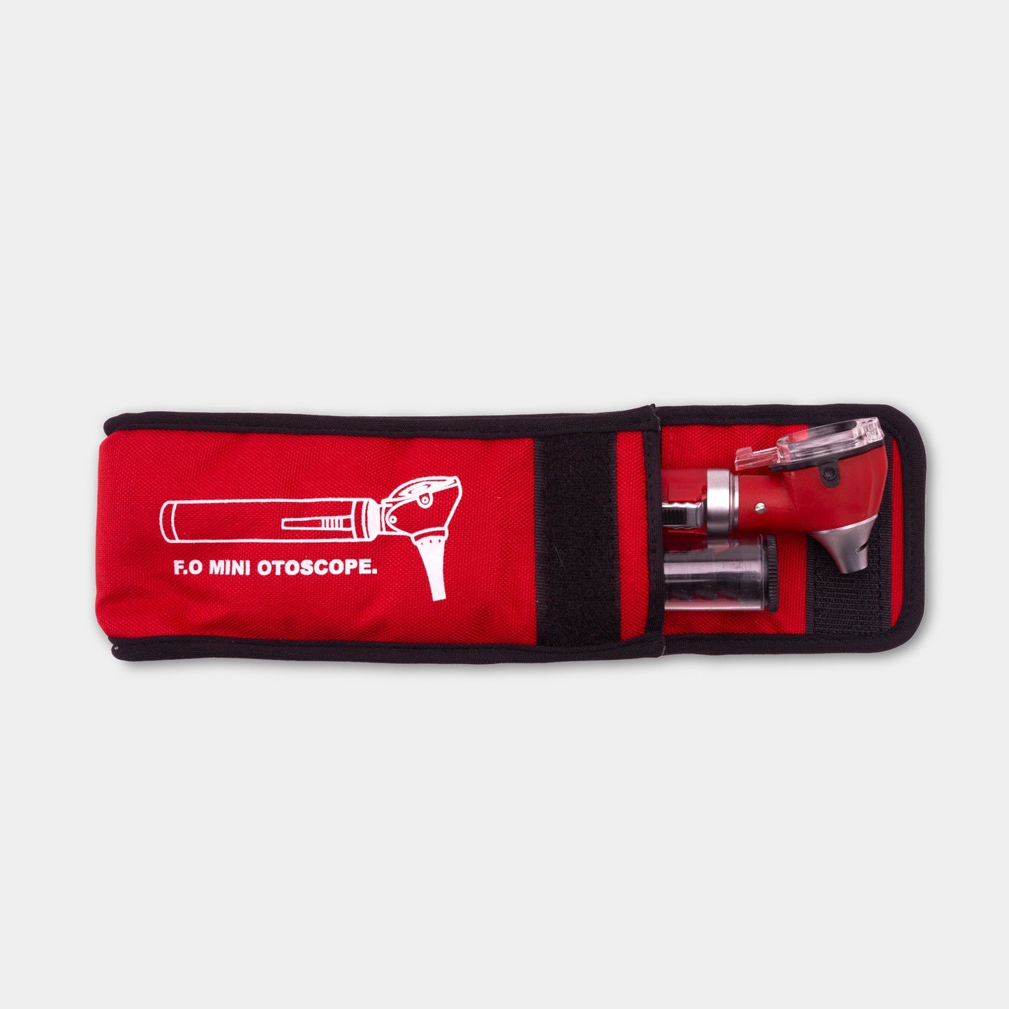 Red Optic-Fiber Otoscope w/pouch