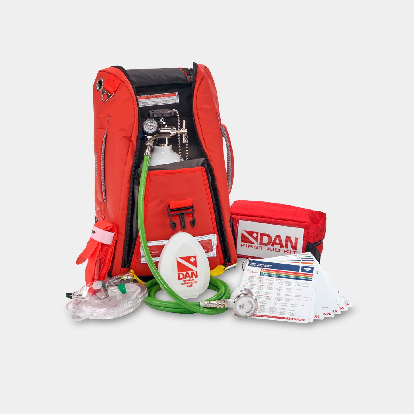 First-Aid Backpack w/O2 â€“ white shoulder