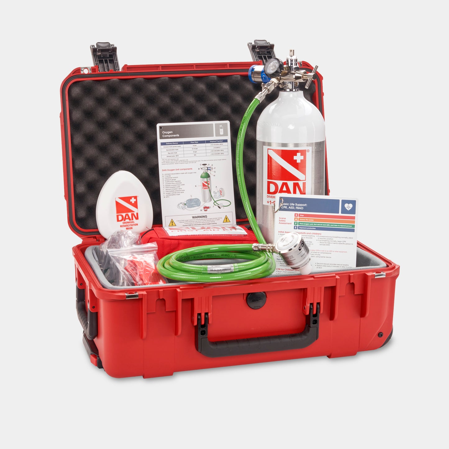 DAN Rescue Ext. Care PLUS w/FA Kit White Cylinder