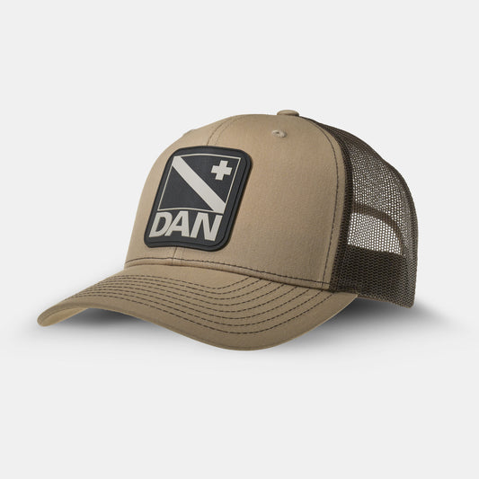 DAN Trucker Hat (Khaki/Brown)